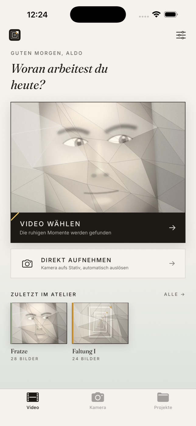 FrameFold Screenshot: Video auswählen