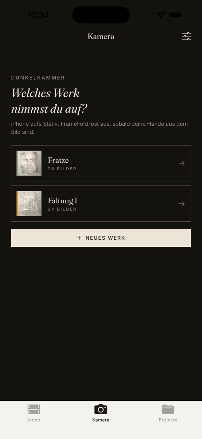 FrameFold Screenshot: fertige Stopmotion-Animation exportieren
